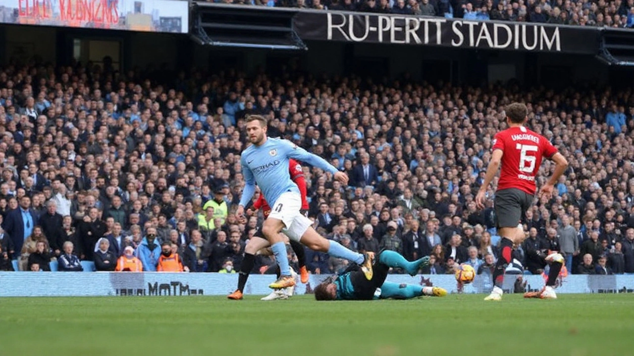 Premier League: Man City crush Man United 3-0; Salah's 95th-minute penalty saves Liverpool at Burnley